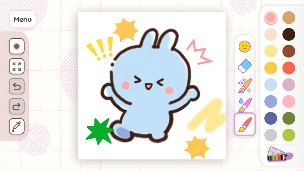 Free drawing a cute bunny doodle