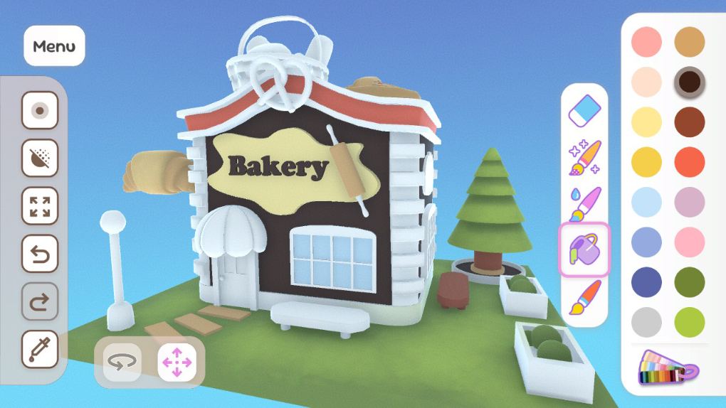 Painting a 3D bakery scene