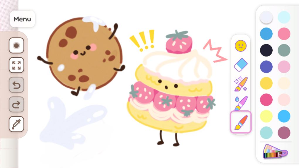 Free drawing a cookie and a cake